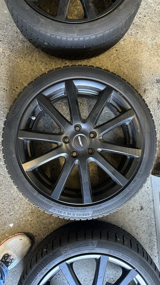 4 Autec Skandic komplett Alufelgen 7,5x18 H2 5/ 112/ 57,1 ET 37 Schwarz VW Audi - Bild 3 von 4