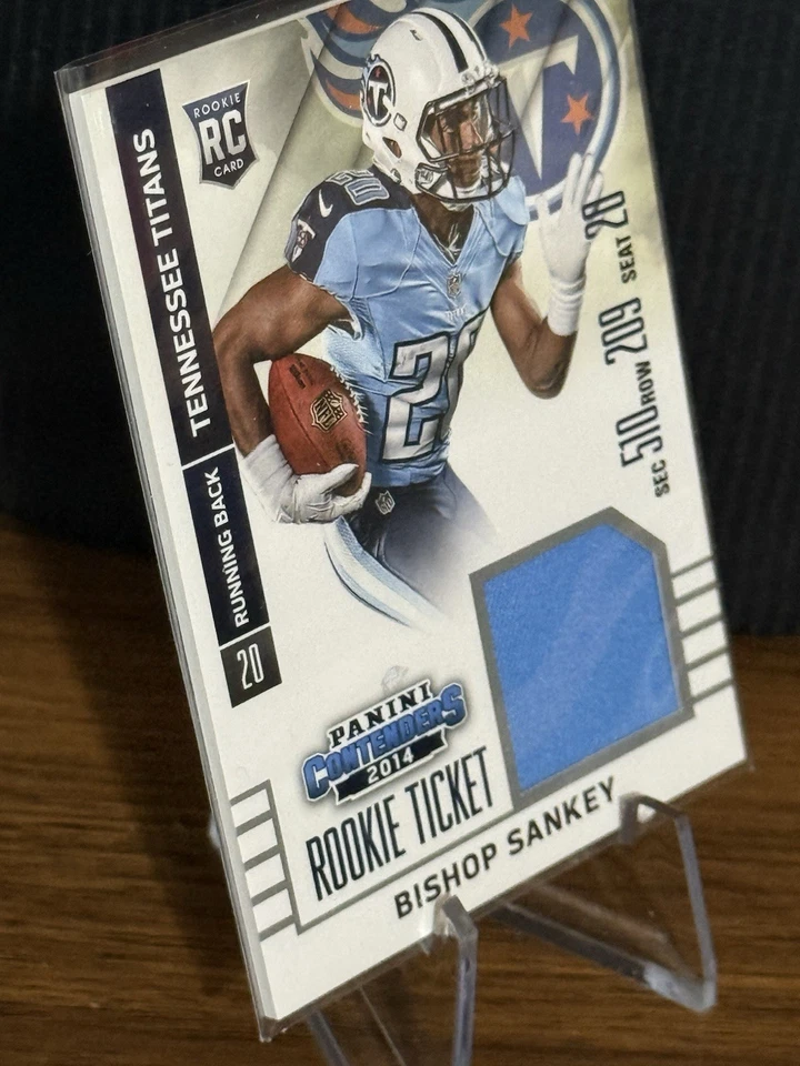 2014 Panini Contenders - Rookie Ticket Swatches Bishop Sankey #RTS-34 facing... - Image 2 of 4