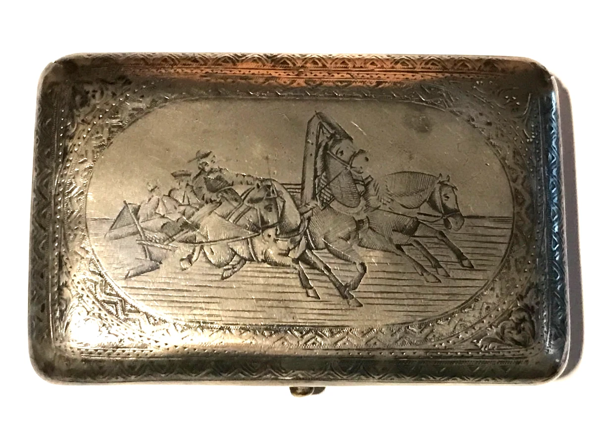 ebay silver cigarette case Cigarette Case Silver Antiques for sale