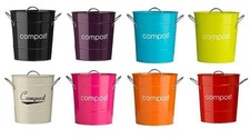 Stylish Design Compost Bin Galvanized Steel Powder Coated Zinc Handles