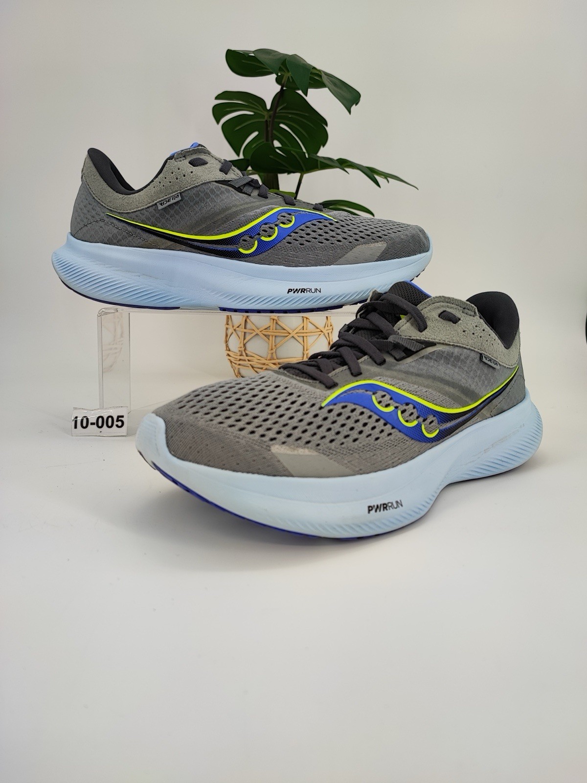 Saucony Women's Ride 16 Gray Mesh Running Shoes Size 10W US