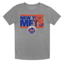 New York Mets MLB Boy's Sz: XL 16/18 Jersey Knit Crew Neck S/S T-Shirt NWT