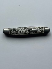 Vintage Imperial 2 Blade Pocket Knife, Made In USA, Faux Antler, Black & White