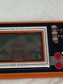 1981 Nintendo Game&Watch FIRE ATTACK Wide Screen works bleeding  MINTY Outerbody