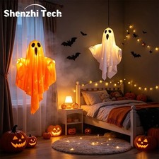 Halloween Hanging Ghost LED Light Spooky Holiday Decor