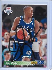 SEAN ROOKS Basketball Card IP auto NBA rookie Dallas Mavericks 92-93 Upper Deck. rookie card picture