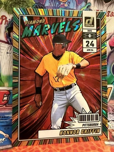 2025 Panini Donruss Konnor Griffin Marvels Green Laser Foil SP Pirates
