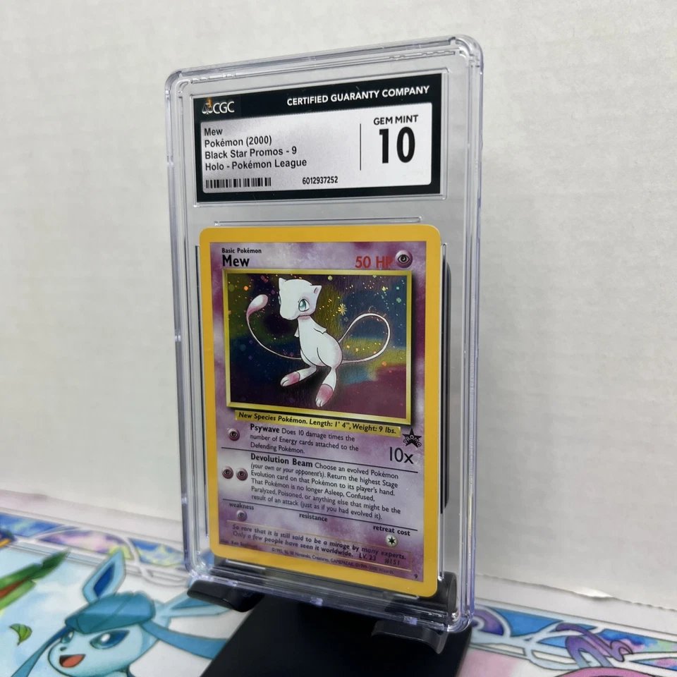 CGC 10 GEM MINT - SWIRL!!! - Mew Black Star Promo #9 Holo Pokemon League 2000 - Image 3 of 4
