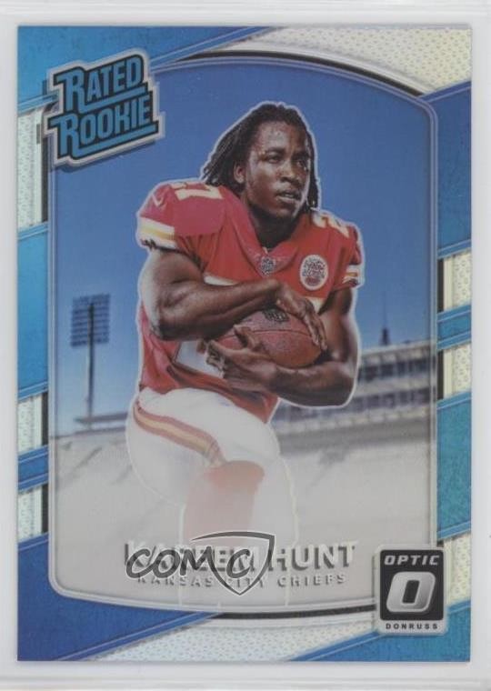 2017 Donruss Optic Rated Rookie Holo Prizm Kareem Hunt #182 Rookie RC gl5