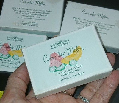 Bath & Body Works Cucumber Melon Moisture Rich Cleansing Bar Soap Lot of 4
