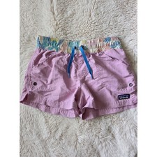 Patagonia Costa Rica Purple Multicolored Baggies Shorts size M 10 Girls
