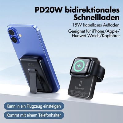 22,5W Mag/Safe Magnetische Wireless Powerbank 20000mAh PD für i.Phone 15/14/13