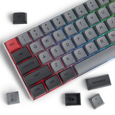 XDA Profile Minimalist Black PBT Keycaps 75 Percent ISO Keys For MAC