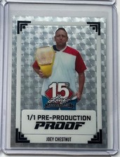 2025 Leaf 15th Anniversary Joey Chestnut Super Prismatic Silver Proof 1/1