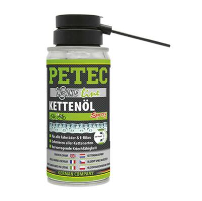 Kettenöl Spray Petec Bike Line für Fahrrad E-bikes Kettenschmierung 100ml