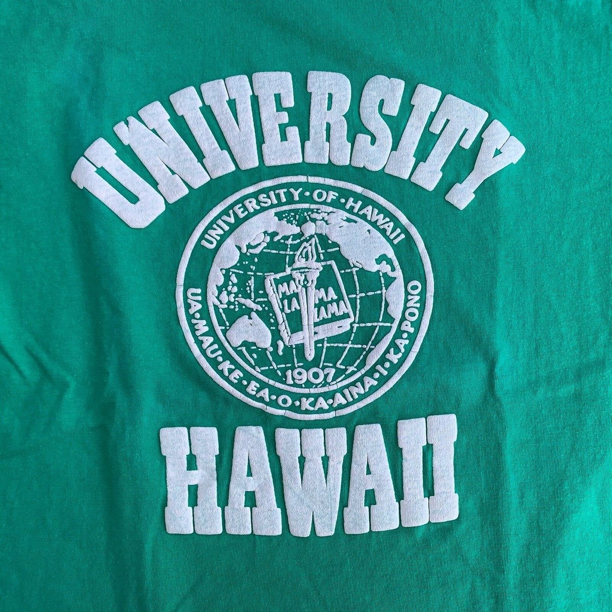 1980s VINTAGE 80s UNIVERSITY OF HAWAII T-SHIRT MEN SZ S HAWAIIAN
