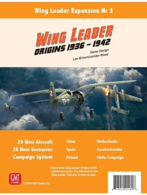 Wing Leader - Origins 1936-42 Expansion, NEW