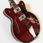 Electric Bass 4 String Brown Glossy Two Pickups Black Pickguard Good quality