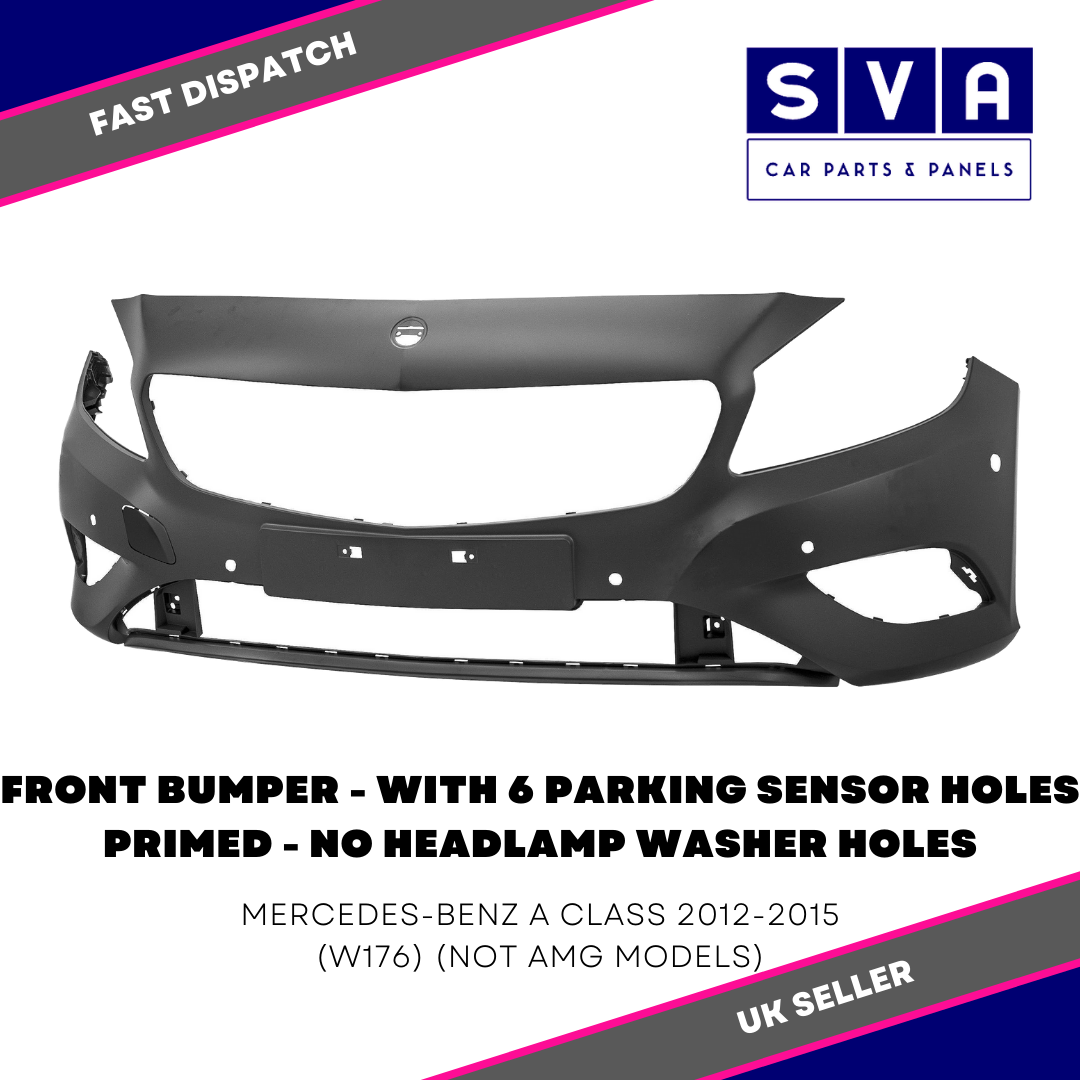 Mercedes A Class 2012-2015 Front Bumper Primed W176 + 6 Pdc Insurance Certified
