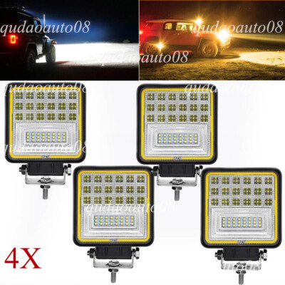 4PCS LED WORK LIGHTS for Caterpillar Skid Steers Excavator Forklift Loader Light
