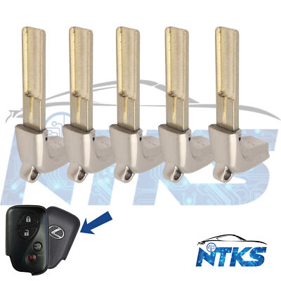 5 New Emergency Key Insert Uncut Blade LX80 Replacement for Lexus (Lot 05)