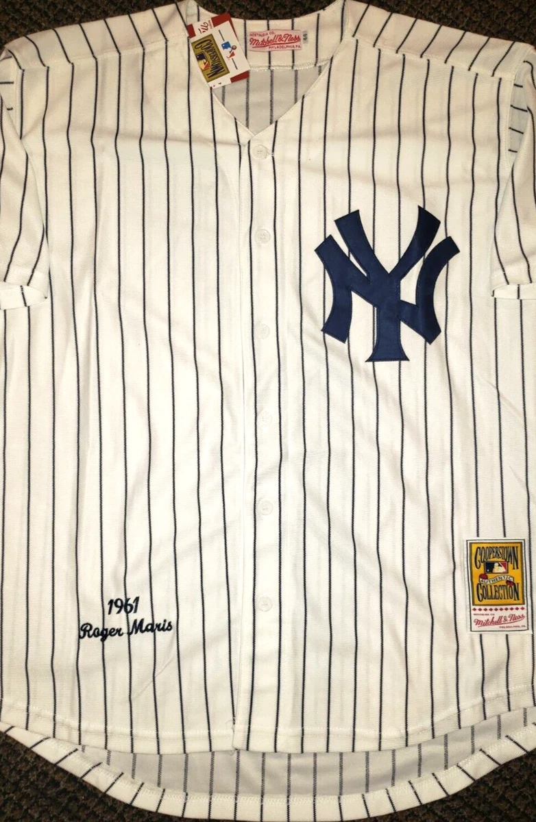 Yankees Pinstripe NY Roger Maris #9 Throwback Mens Large Baseball Jersey