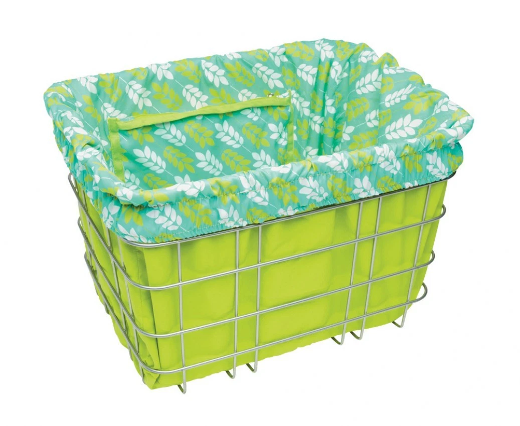 Electra Basket Liner Green Leaves Inlay for Bicycle Basket Bicycle Basket Insert