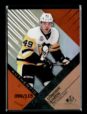 2016-17 SP Game Used #123 Dominik Simon Orange Rainbow Draft Year #/115