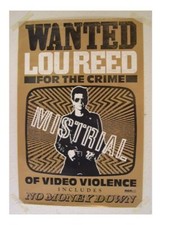 Lou Reed Wanted Poster The Velvet Underground Old