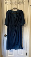 Dex knee length green dress 1x