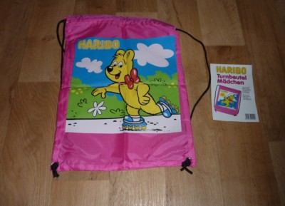 Haribo Goldbär Turnbeutel Sportbeutel Kinder NEU Pink Mädchen gym bag sac girls 
