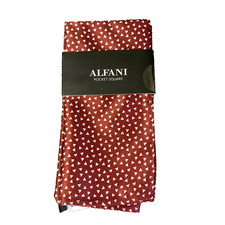 Alfani Men's Geo-Print Pocket Square Red