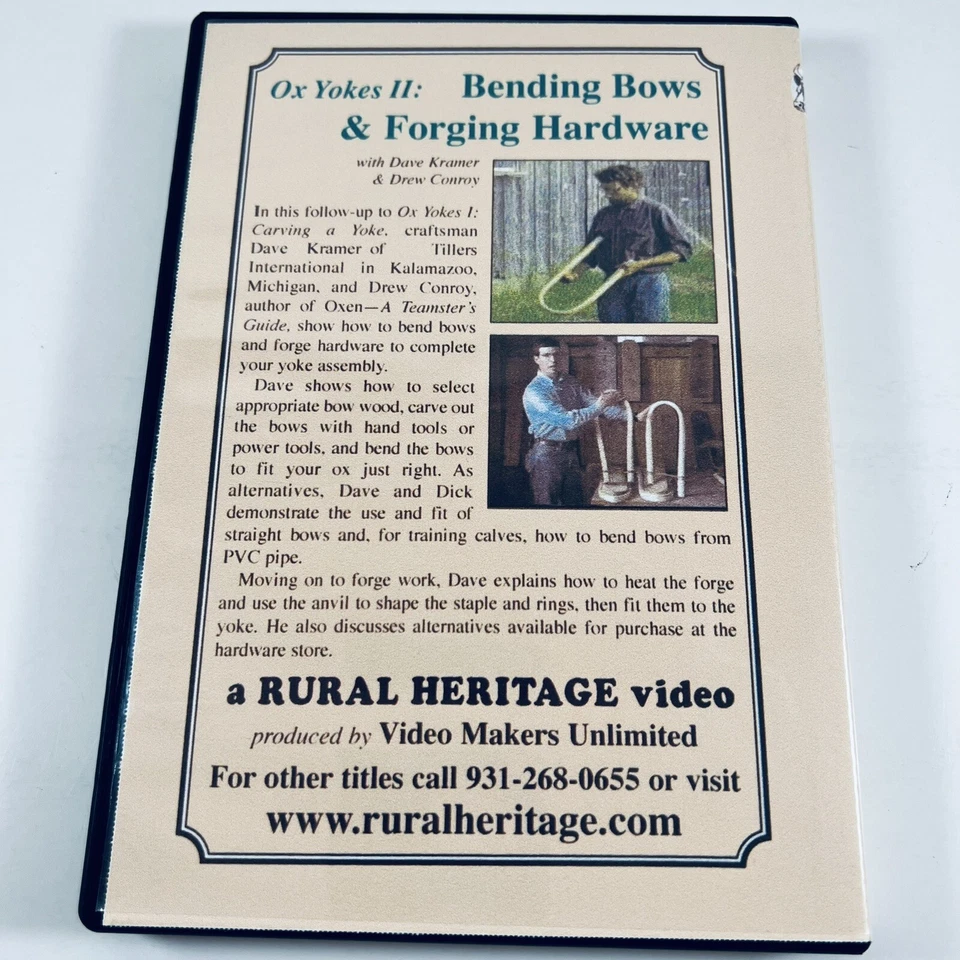 Ox Yokes 2: Bending Bows & Forging Hardware DVD Rural Heritage Dave Kramer Drew - image 2 of 4