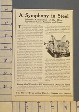 1906 OLIVER TYPEWRITER WABASH CHICAGO DECOR HISTORIC AD A-1036 thumbnail