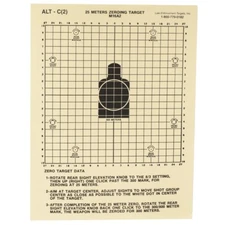 Action Target 25 Meter Rifle Zeroing Target Heavy Tagboard Paper 100 Per Box