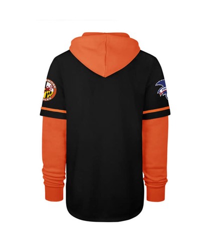 Felpa con cappuccio uomo pullover corto Trifecta nero/arancione Baltimore Orioles '47 - Foto 2 di 13