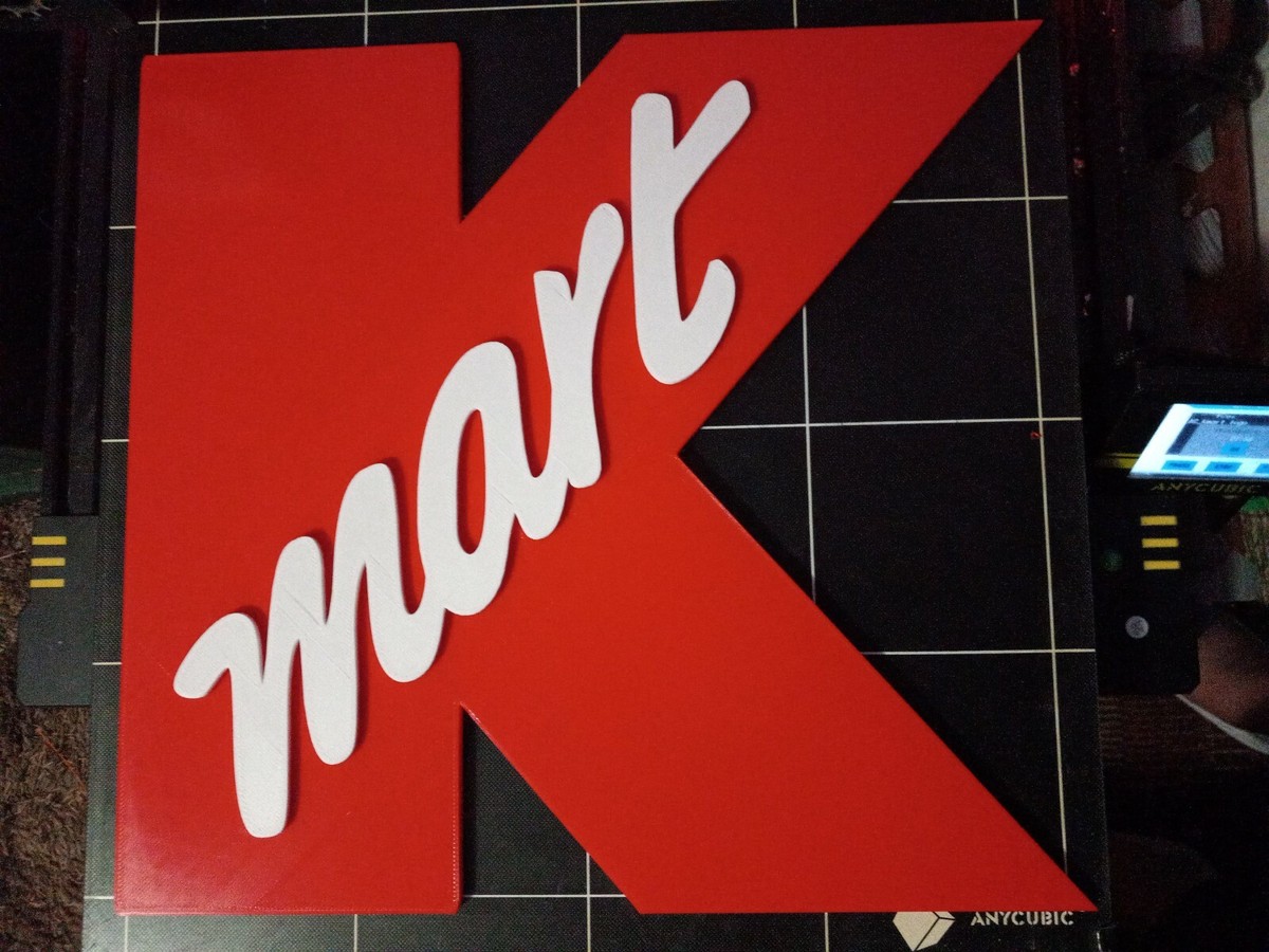 vintage old signboard 看板 Vintage 3D kmart Sign, 3D printed. 15