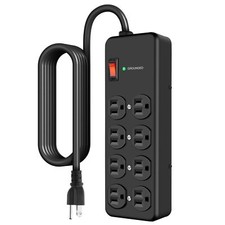 15AMP Power Surge Protector 8 Outlet Wall Mounted Heavy Duty Surge Protector ...