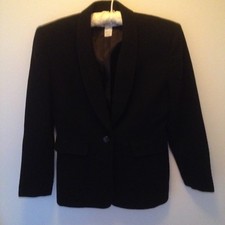 Jones New York Black Wool Crepe Women's Jacket Sz 6P