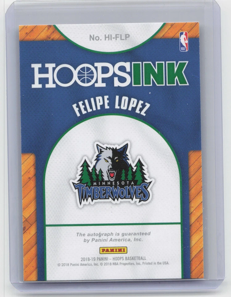 2018-19 Hoops #HI-FLP Felipe Lopez Hoops Ink - Image 2 of 2