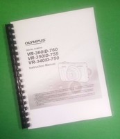 Laser Printed Olympus Vr-340 D-750 Camera 77 Page Owners Manual Guide Laser Printed Olympus Vr-340 D-750 Camera 77 Page Owners Manual Guide