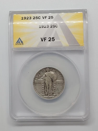 1923 STANDING LIBERTY QUARTER ANACS VF 25