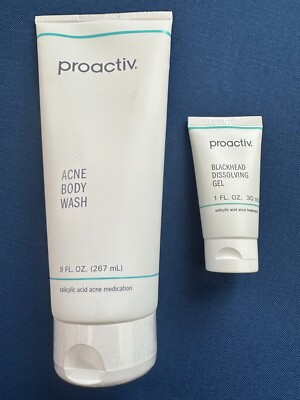 Proactiv Acne Body Wash & Blackhead Dissolving Gel Combo,  New, Exp 9/25