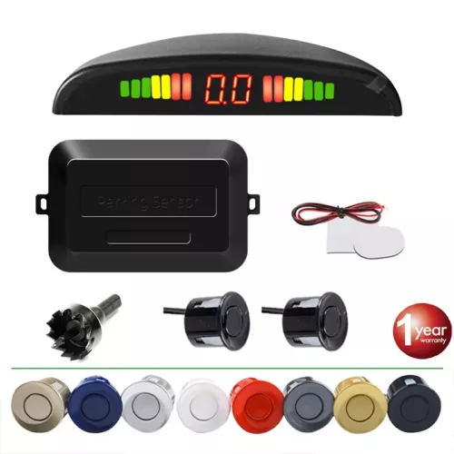 Car Parking Sensor Kit 2 Sensors/4 Sensors 22mm LED Screen Reverse Radar