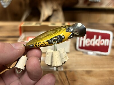 Leurre De Pêche Vintage Heddon Punkinseed 740 – Bois – Vers 1940 – Boîte D'origine