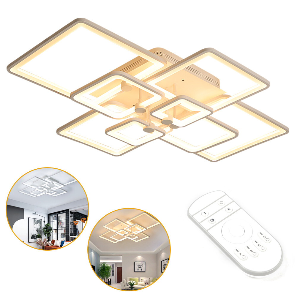 Modern LED Ceiling Light Dimmable Pendant Fixture Lamp Living Room Chandelier