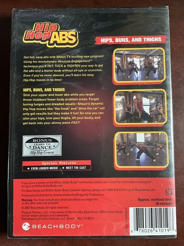 Hip Hop Abs: Hips, Buns and Thighs - Shaun T (DVD, 2007, Beachbody) - Picture 2 of 2