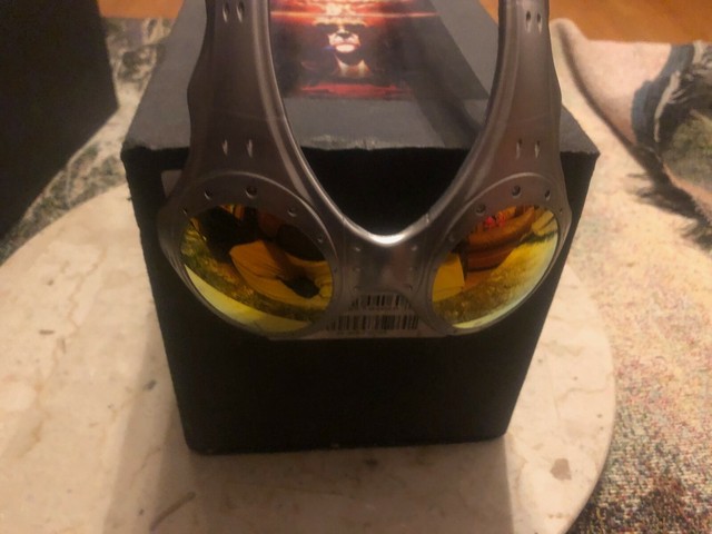 Oakley Over The Top FMJ Sunglasses Silver With Fire Lens for sale online | eBay