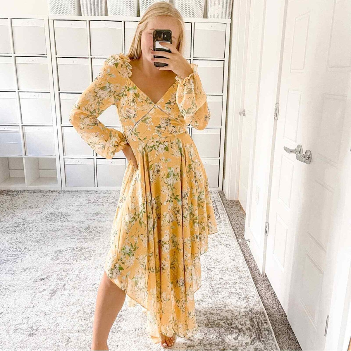 sau lee gold dress SAU LEE Pearl Satin Gown, Popcorn Yellow / 12 main image 1