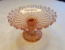 Antico soprammobile cesto per pane o porta frutta vetro déco cucina vintage 1937